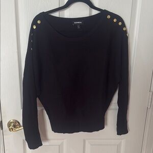 Adorable black with gold Detail sweater express size medium